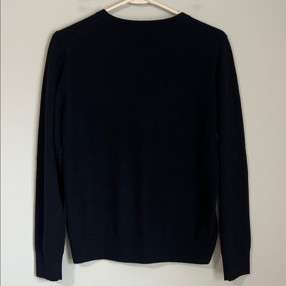 Quince Mongolian 100% Cashmere Crewneck Sweater Black Sz Small - Picture 4 of 6